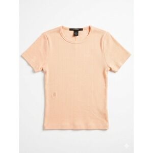 KSUBI T-Shirt Women Peach Size S Cotton Arise Ribbed Short Sleeve Comfy Portugal